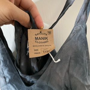 Tie Dye crossback beach cover up/dress